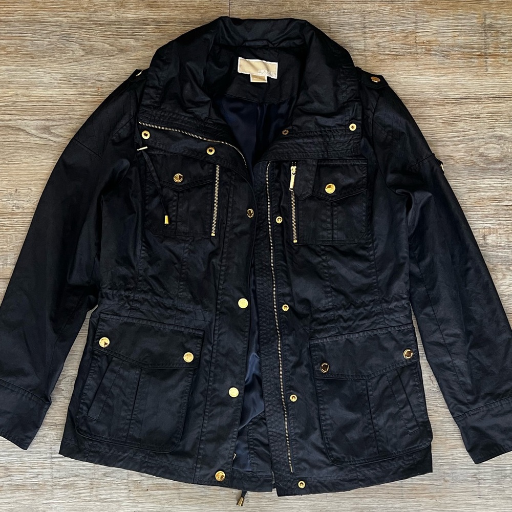 Michael Kors Navy Blue Utility Jacket